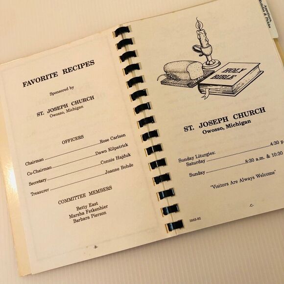 Vintage Cookbook "Seasoned Love St. Joseph Church"  Owosso, MI - Picture 2 of 7
